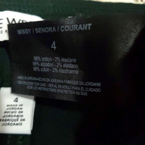 Nine West Women's Green, Heidi pull-on Skinny Yoga Stretch Twill Size 4 NWT - Picture 11 of 16